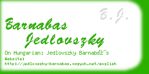 barnabas jedlovszky business card